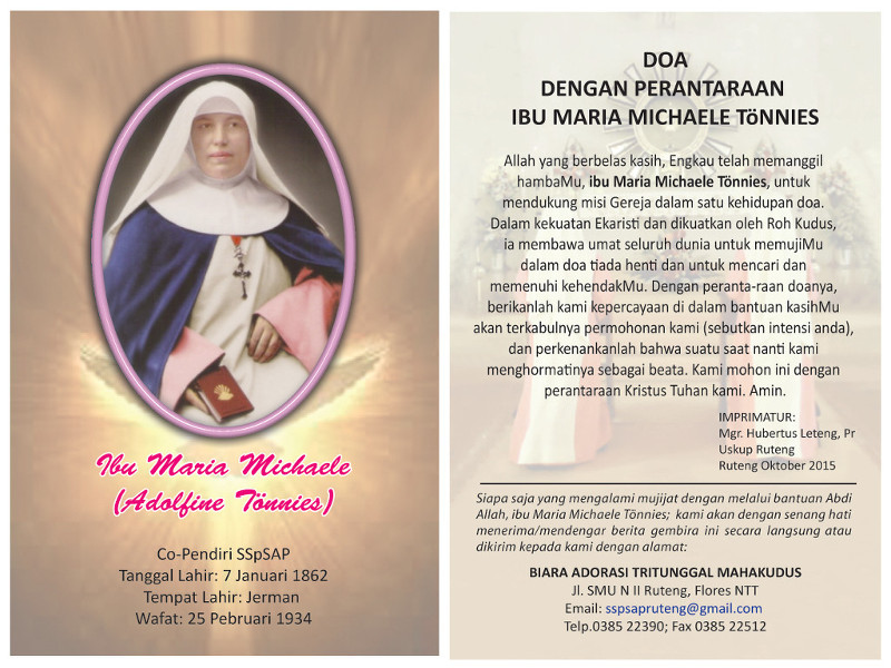 Doa dengan Perantaraan Ibu Maria Michaele Tönnies